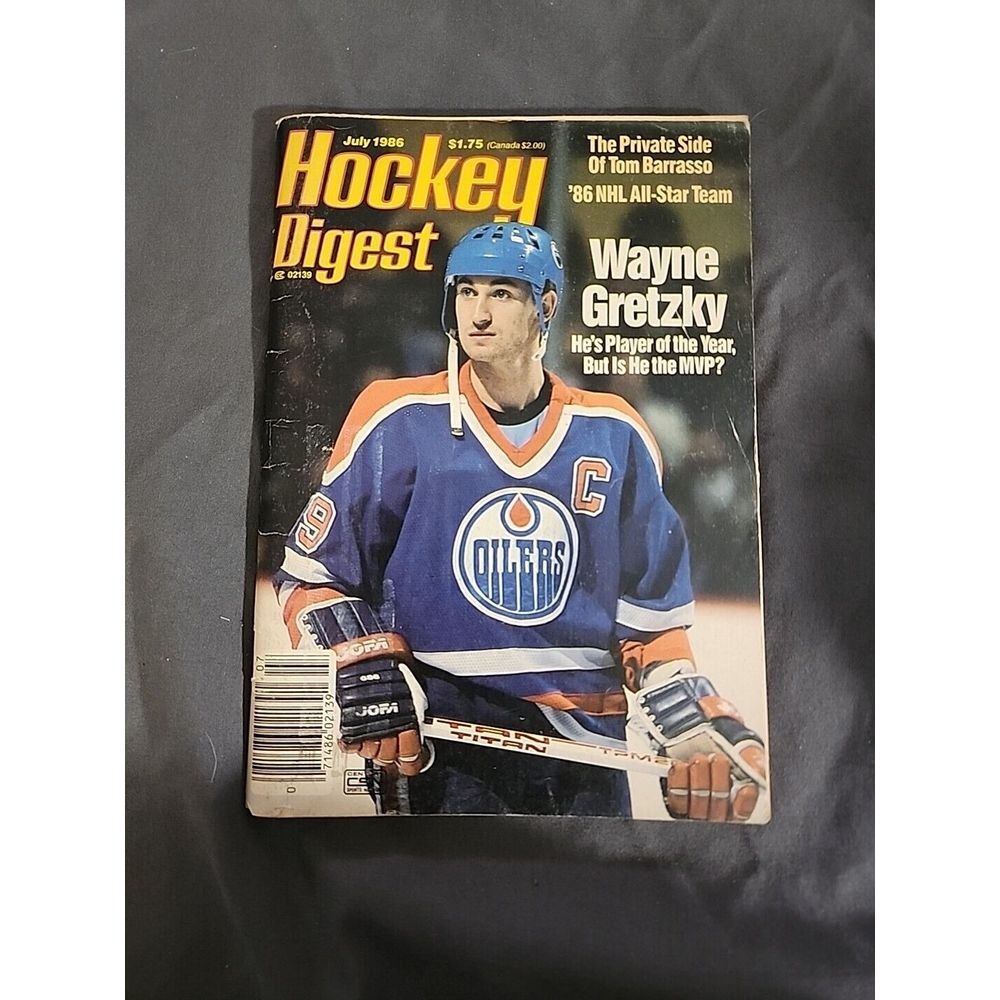Wayne Gretzky Edmonton Oilers Hockey Digest July 1986 No‎ Label